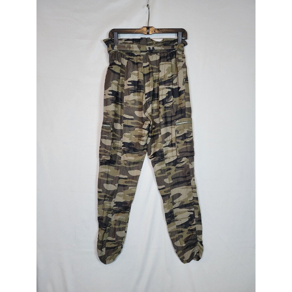 NWT Express Extreme High Rise Camo Joggers Linen Blend Womens Small Pull On - Picture 2 of 14